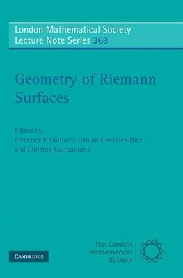 Geometry of Riemann Surfaces by Frederick P. Gardiner, Gabino... - 9780521733076