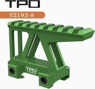 TPO Picatinny Rail Riser Mount 1.93'' Height 3.5'' Long 8-Slot (YZ193-8) Green