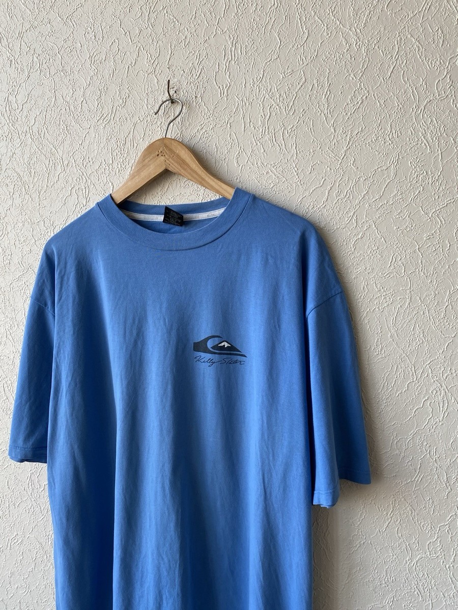 Vintage 90s Quiksilver Kelly Slater Surfwear Skateboarding Logo T