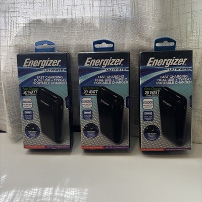 Energizer Ultimate Fast Charging Dual USB + C Portable Charger X3