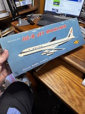 Vintage 1959 UNITED AIRLINES DC 8 Jet Mainliner Model Kit 387-249 Aurora Douglas