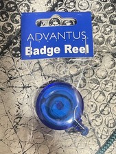 EACH BLUE Advantus Translucent Retractable ID Badge Reel with badge holder L2 