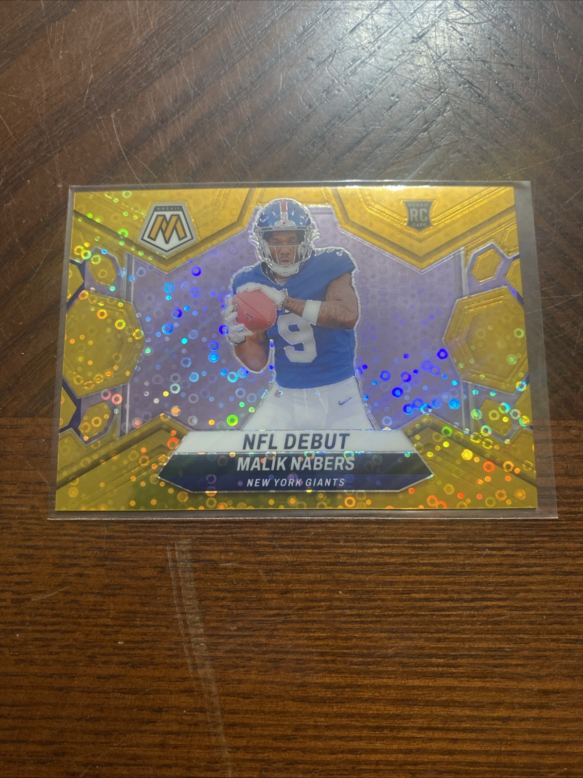 2024 Mosaic NFL Debut No Huddle Gold Malik Nabers /10 (RC)