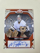 2025 Leaf Metal Legends Hockey Marty Turco Orange #1/8 #BC-MT2 Dallas Stars AUTO