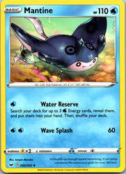 Mantine 052/202 Uncommon Sword & Shield Base Set Pokémon TCG