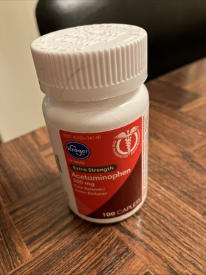 Kroger Extra Strength Acetaminophen 500mg 100 Caplets