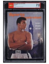 SPORTS ILLUSTRATED NEWSSTAND 1963 MUHAMMAD ALI CLAY PSA 7.0 - 1ST ROOKIE COVER