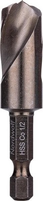1/2'' M35 Cobalt Stubby Drill Bit for Stainless Steel & Hard Metals, with 1/4'' He