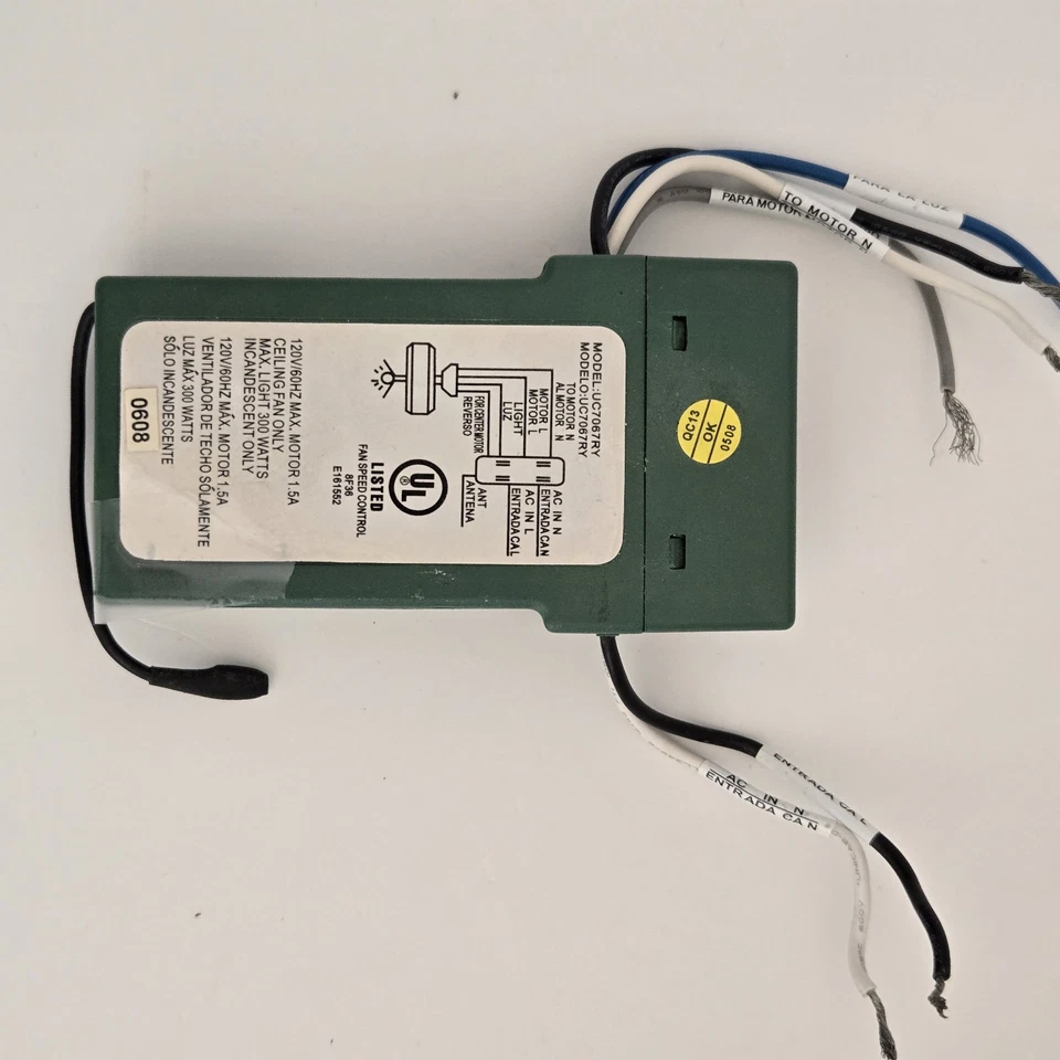 Kichler Remote UC7067RY Motor Control For Kichler Ceiling Fan and switch (1025) - Image 2 of 4