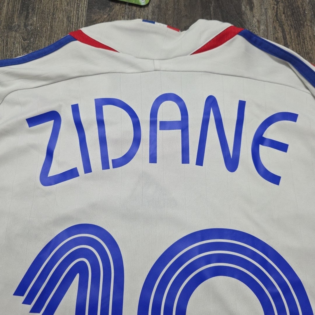 2006 Adidas France Away Soccer Jersey Zinedine Zidane Men L World