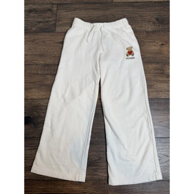 Abercrombie Kids Girls Baggy Wide Leg Sweatpants Sz 9-10 Cotton Bear Heart NWT