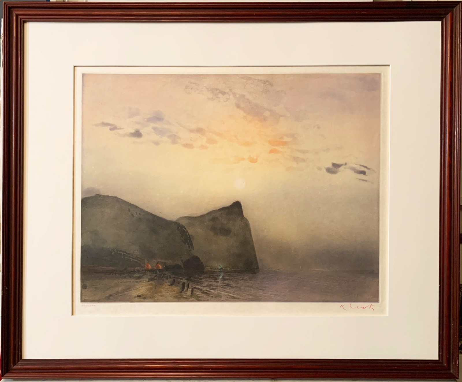Listed Artist KAIKO MOTI, Signed Etching Aquatint 'San Antonio' Large