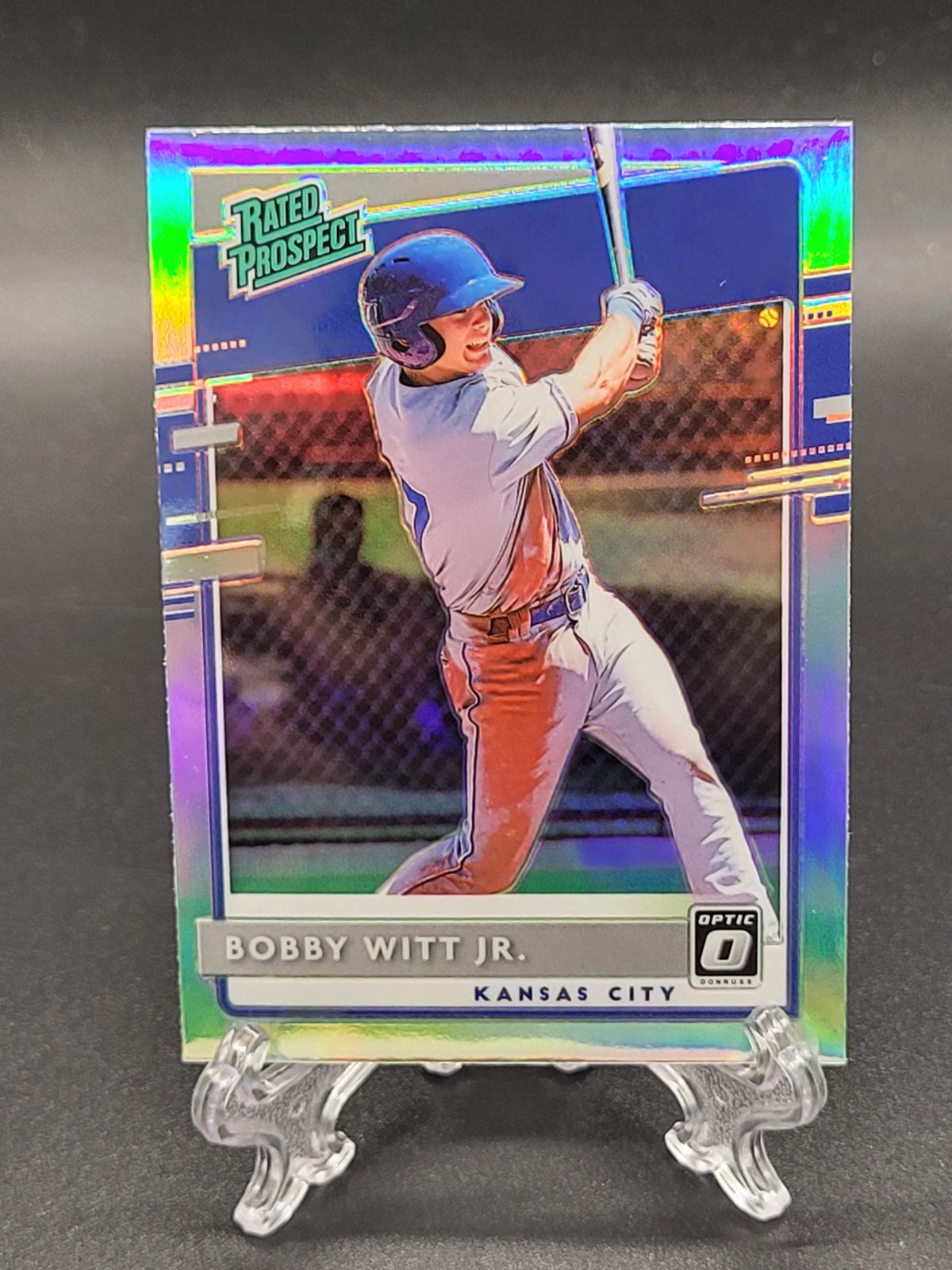 2020 Donruss Optic Silver Prizm Refractor Holo Bobby Witt Jr. Rated Prospect RP2