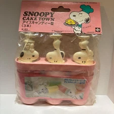Showa Retro Snoopy Ice Pop Mold Set 3 Japanese Deadstock Unused Vintage