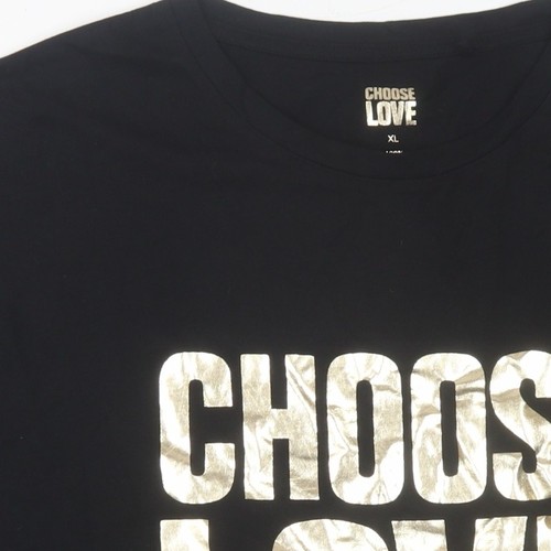 Choose Love Black XL Unisex Sleeveless T-Shirt - Picture 4 of 12