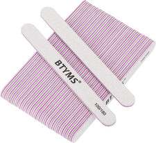25Pcs Nail Files 100/180 Grit Double Sided Emery Board Nail Buffering Files for