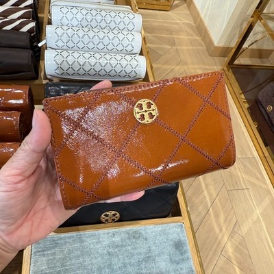 Tory Burch Willa Medium Wallet 169924 Java Crinkle Patent Leather