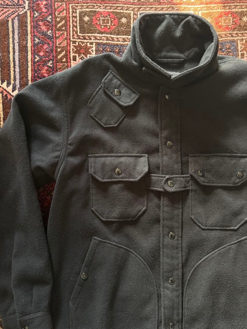Engineered Garments Work Jacket Black Wool Size M… - image 3