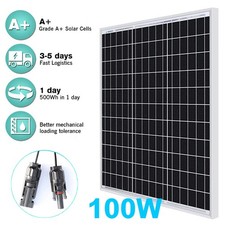 100W Watt 12V Mono Solar Panel RV Camping Home Off Grid Power Caravan Boat NEW
