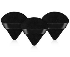 3 Pieces Powder Puff Face Makeup Sponge for Wet  Dry Powders Black 
