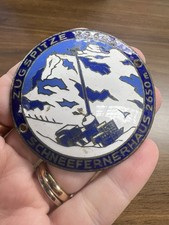 Vintage Zugspitze 2966m Schneefernerhaus 2650m Enamel German Car Club Badge