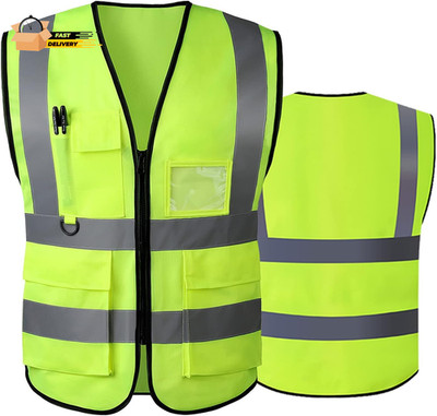 Reflective Safety Vest for Women Men High Visibility Security Wi