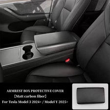Central Armrest Box Panel Cover Trim Accessories For 2024 2025 Tesla Model 3 / Y