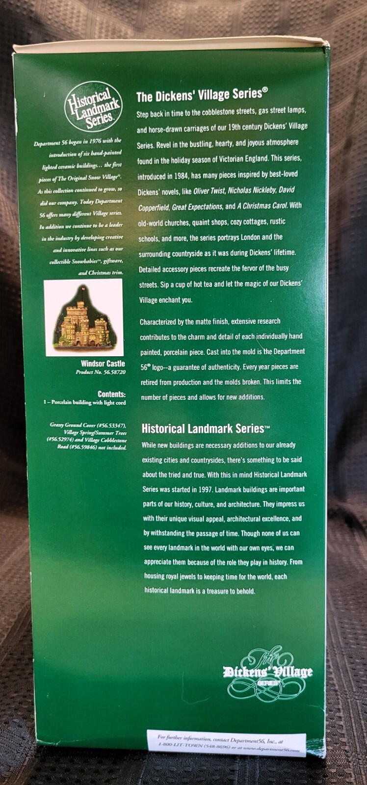 DEPT 56 DICKENS VILLAGE "WINDSOR CASTLE" 58720 NEW HISTORICAL LANDMARK SERIES eBay