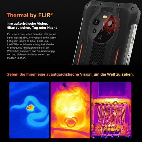 Blackview BL8800 PRO 5G Smartphone FLIR Kamera termowizyjna 8GB + 128GB Telefon komórkowy 8380mAh - Zdjęcie 4 z 15