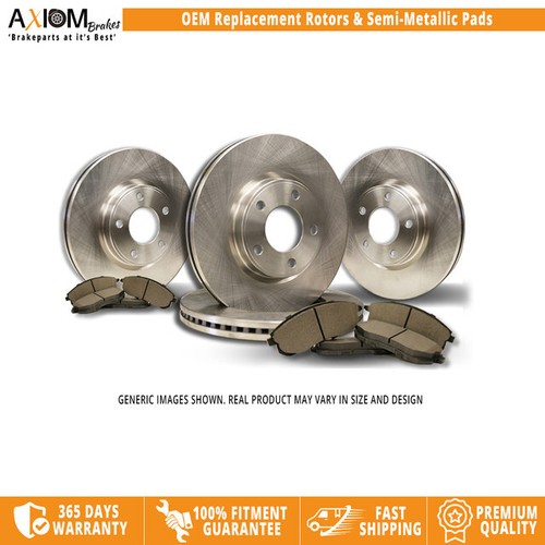 (FrontRear Kit) Premium OEM Replac 4 Disc Brake Rotors 8 SemiMet