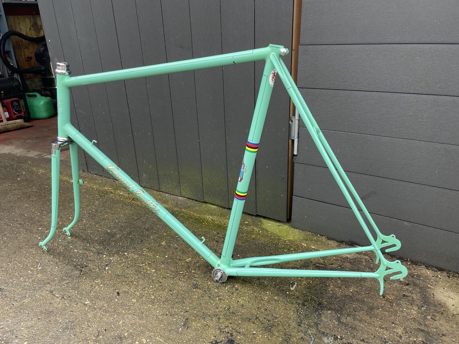 Vintage Turquoise Claud Butler Bicycle Frame Project Road Racing 531