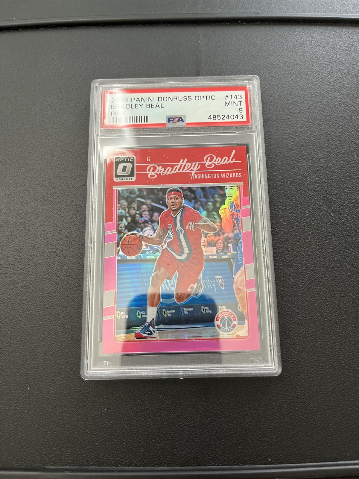 PSA 9 Bradley Beal 2016-17 Panini Donruss Optic #143 Pink Prizm 2/25 Mint