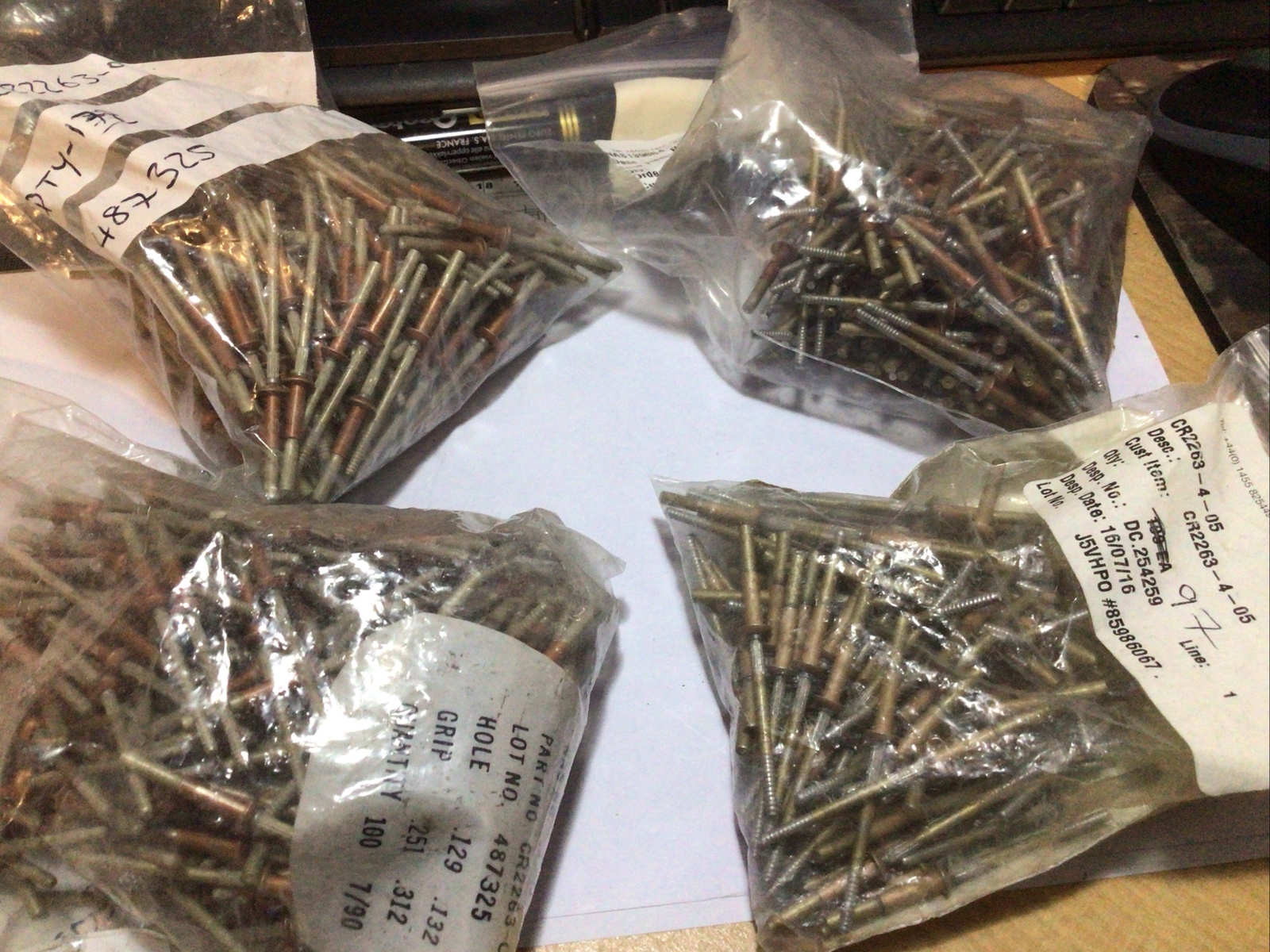 NOS CHERRY 1/8” Universal Head 5056 Aluminium Blind Rivet CR2263-4-05 ...