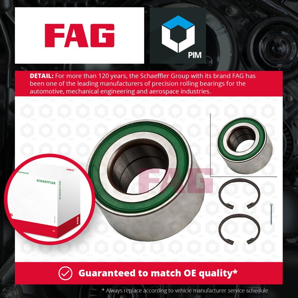 Wheel Bearing Kit fits VAUXHALL COMBO C Front 1.4 1.6 1.3D 1.7D 01 to 12 FAG New