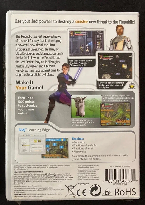 LeapFrog Didj Game Star Wars The Clone Wars (1st-3rd grade, ages 6-9, Math) Used - Image 3 of 3