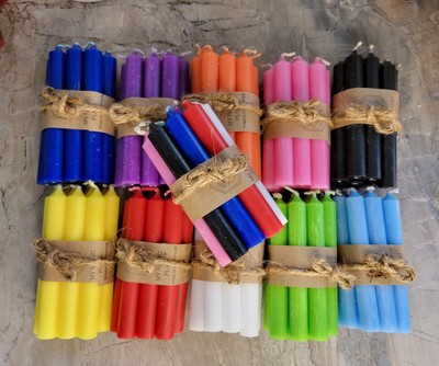 Set of 10 mini 4'' chime unscented / spell candles / chime candles