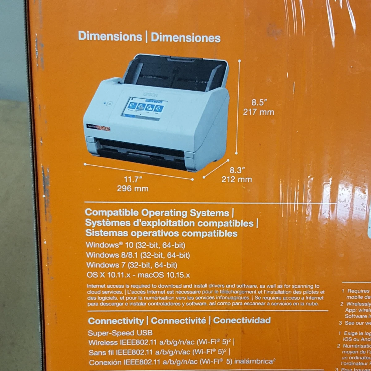 Epson RR-600W Rapid Receipt Wireless Document Scanner J382C (No.