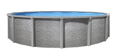 Lake Effect NEVIS Above Ground Swimming Pool w/ Liner & Skimmer
