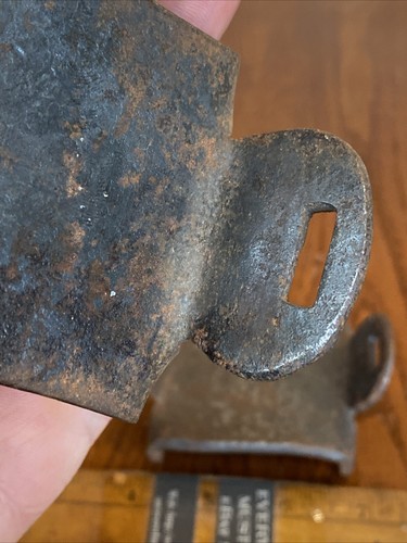 Pair Of 2 hand forged primitive antique iron Ice Cleats Creepers Crampon Spikes - Picture 13 of 24