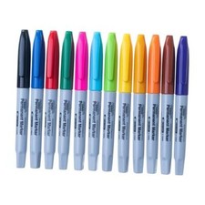 Fine Point Permanent Markers - Multicolor Variety Pack 12 Color Fine Point