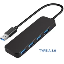 4 Port USB 3.0 Hub Splitter Multi Adapter 5Gbps High Speed For PC Desktop Laptop