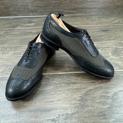 Mens allen edmond golf shoe 10 black white fort worth 2.0 Allen Edmonds Golf Shoes Mens 10 D Black Mesh Honors  main image 3