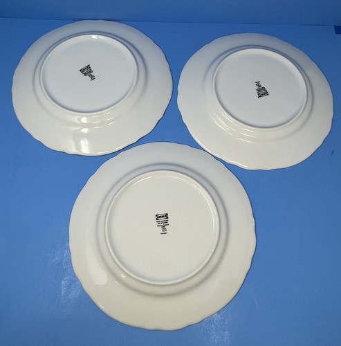 IKEA 21986 White Scalloped Rim Dinner Plates 11" Set of 3 Ikea Sweden Porcelain - Picture 4 of 6
