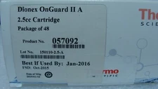 Thermo Dionex OnGuard II A Cartridges, 2.5 cc, Pkg. Of 48 P/N 057092