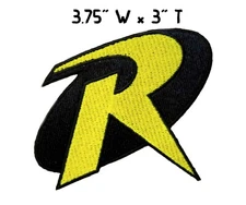 DC Comics Robin Logo Embroidered Sew/Iron-on Patch 3.75" x 3" Batman Joker