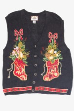 Vintage Black Ugly Christmas Vest 61867