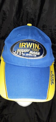 NASCAR Cap Irwin Tools Bristol Motor Speedway 2015  Adjustable Blue Gold Yellow 