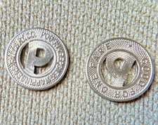 1925 POUGHKEEPSIE & WAPPINGERS FALLS Streetcar Railway Tokens. Buy 1 or More.