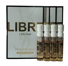 4x Yves Saint Laurent Libre L’eau Nue Parfum de Peau Sample Spray 2ml ea New Rel
