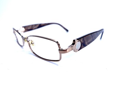 Versace Gold Metal Rectangular Medusa Eyeglasses Italy MOD  display picture 1
